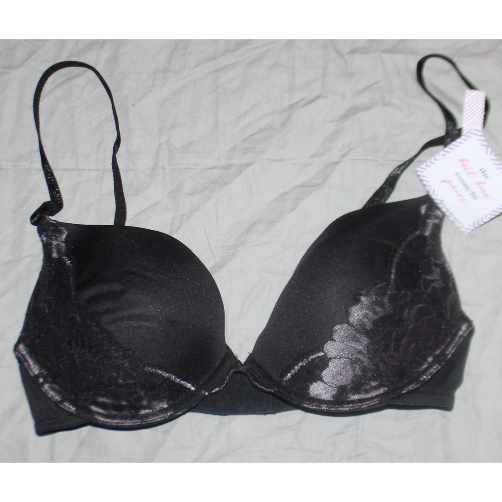 Maiden Form Self Experessions Womans Perfect Lift Push Up Bra Black 34C